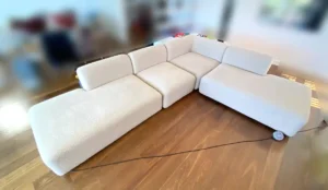 Resultado de la rinconera después de la limpieza profesional.